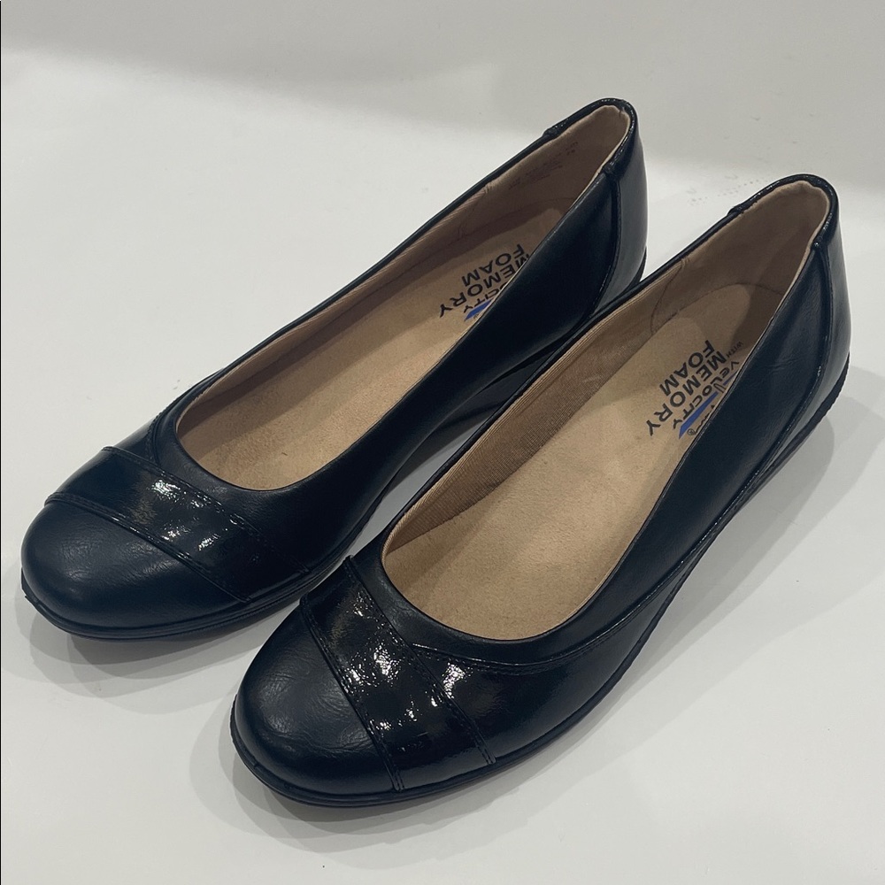 New Life Stride Velocity Ilara Black Flats Size 9